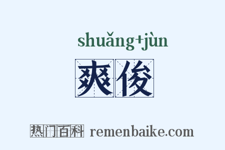 爽俊是什么意思的图片